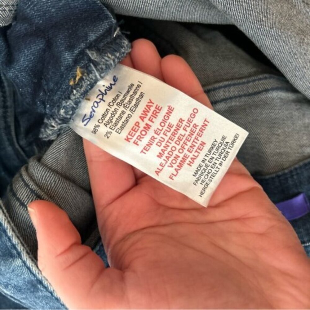 Seraphine Trav Denim Maternity Overalls Dungaree Size 4M Pregnancy Motherhood - Picture 14 of 16